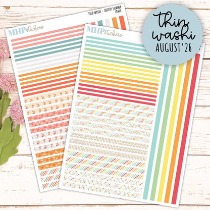Thin Washi for Laurel Denise Planners. Planner Stickers AUGUST '26 || LD406