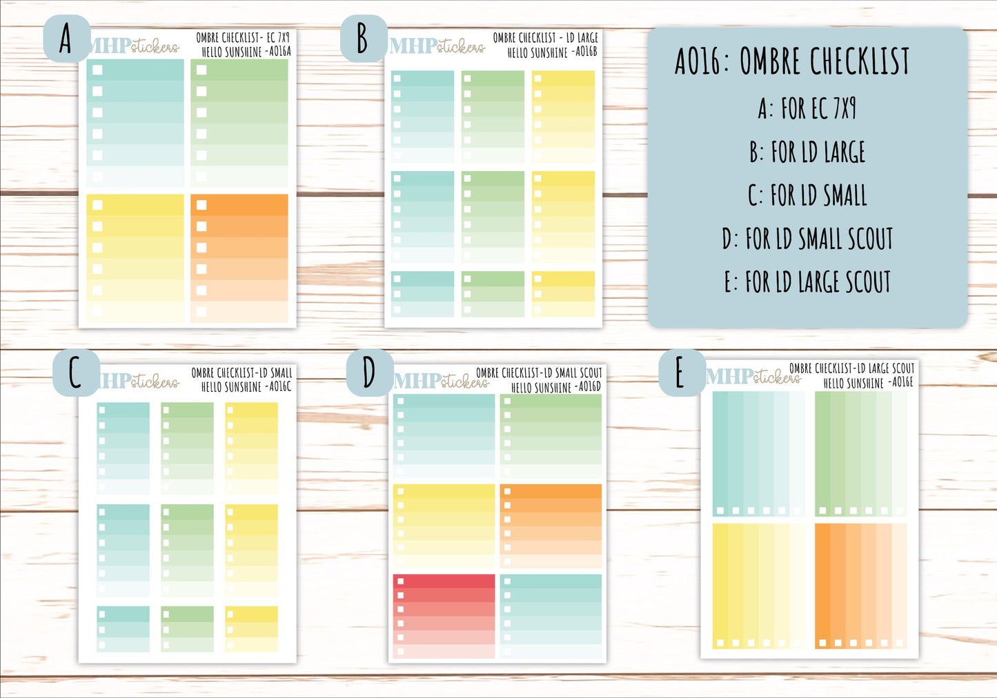 Basic Labels & Habit Trackers. ADD-Ons for Monthly Kits "Hello Sunshine" || AOBL