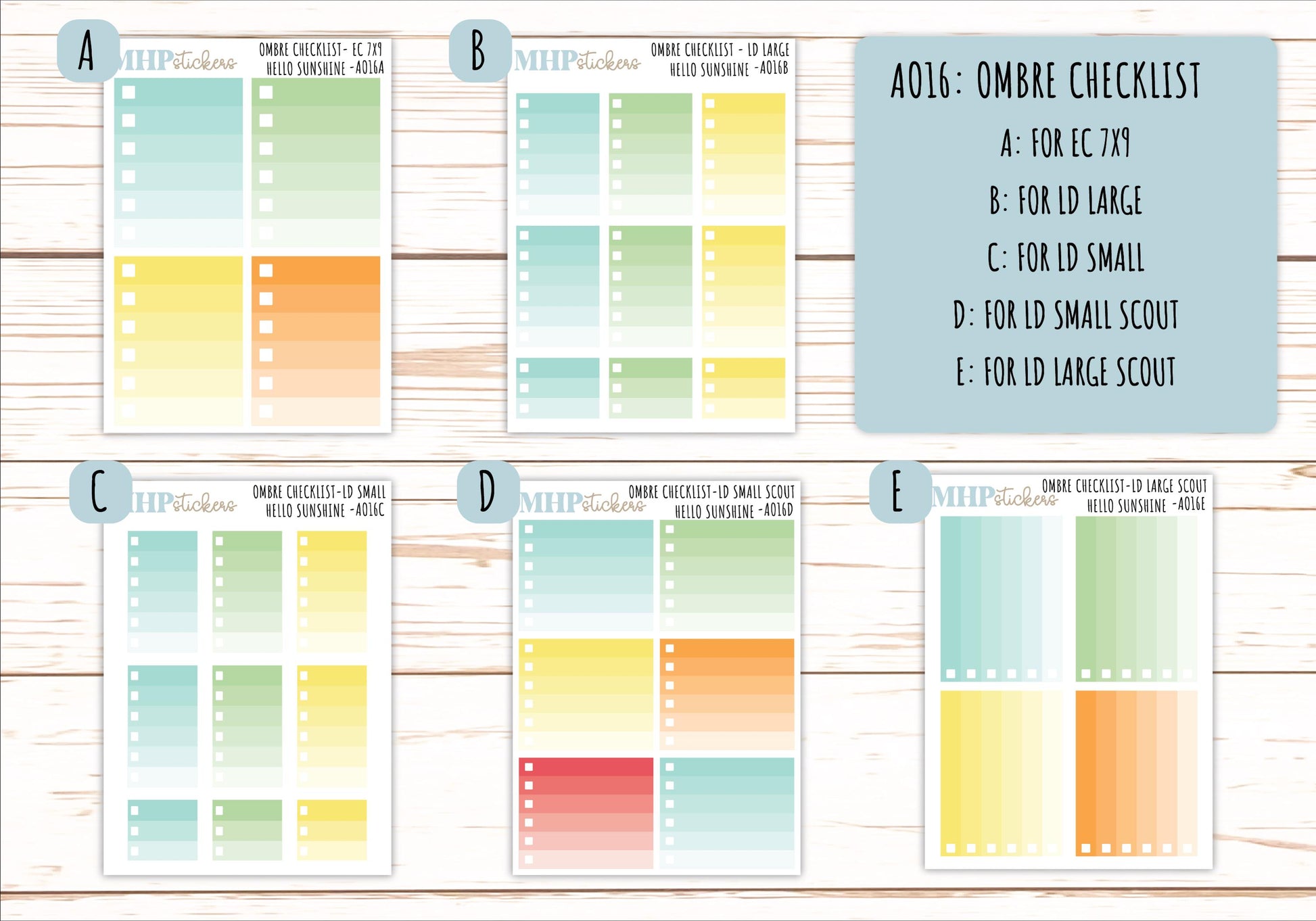 Basic Labels & Habit Trackers. ADD-Ons for Monthly Kits "Hello Sunshine" || AOBL