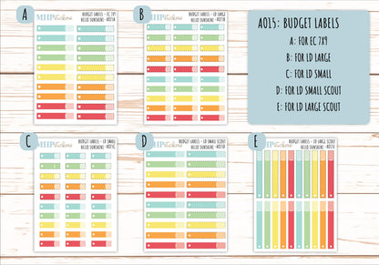 Basic Labels & Habit Trackers. ADD-Ons for Monthly Kits "Hello Sunshine" || AOBL