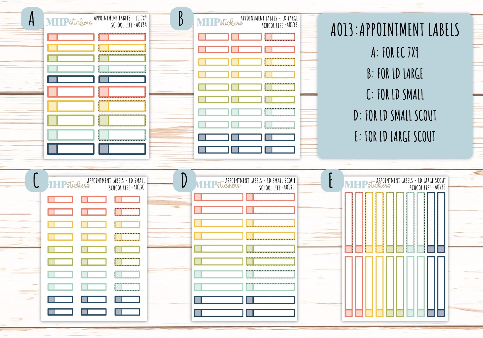 Basic Labels & Habit Trackers. ADD-Ons for Monthly Kits "School Life" || AOBL