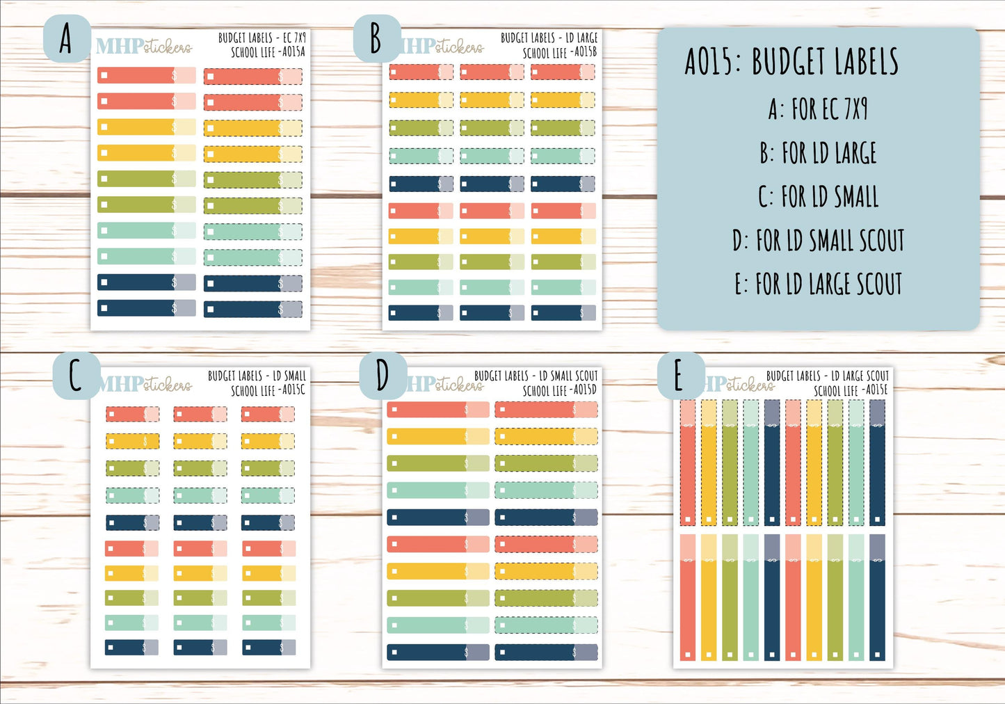 Basic Labels & Habit Trackers. ADD-Ons for Monthly Kits "School Life" || AOBL