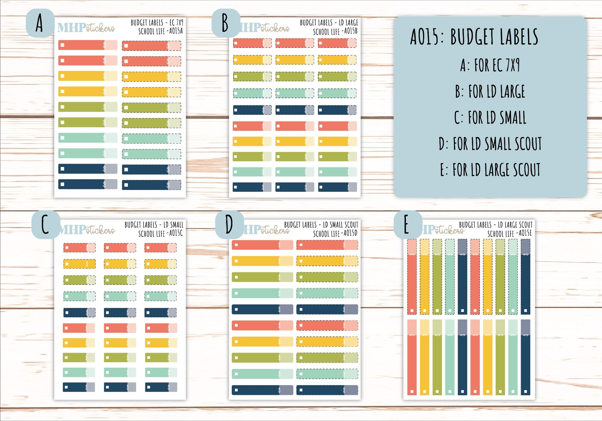 Basic Labels & Habit Trackers. ADD-Ons for Monthly Kits "School Life" || AOBL