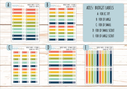 Basic Labels & Habit Trackers. ADD-Ons for Monthly Kits "School Life" || AOBL