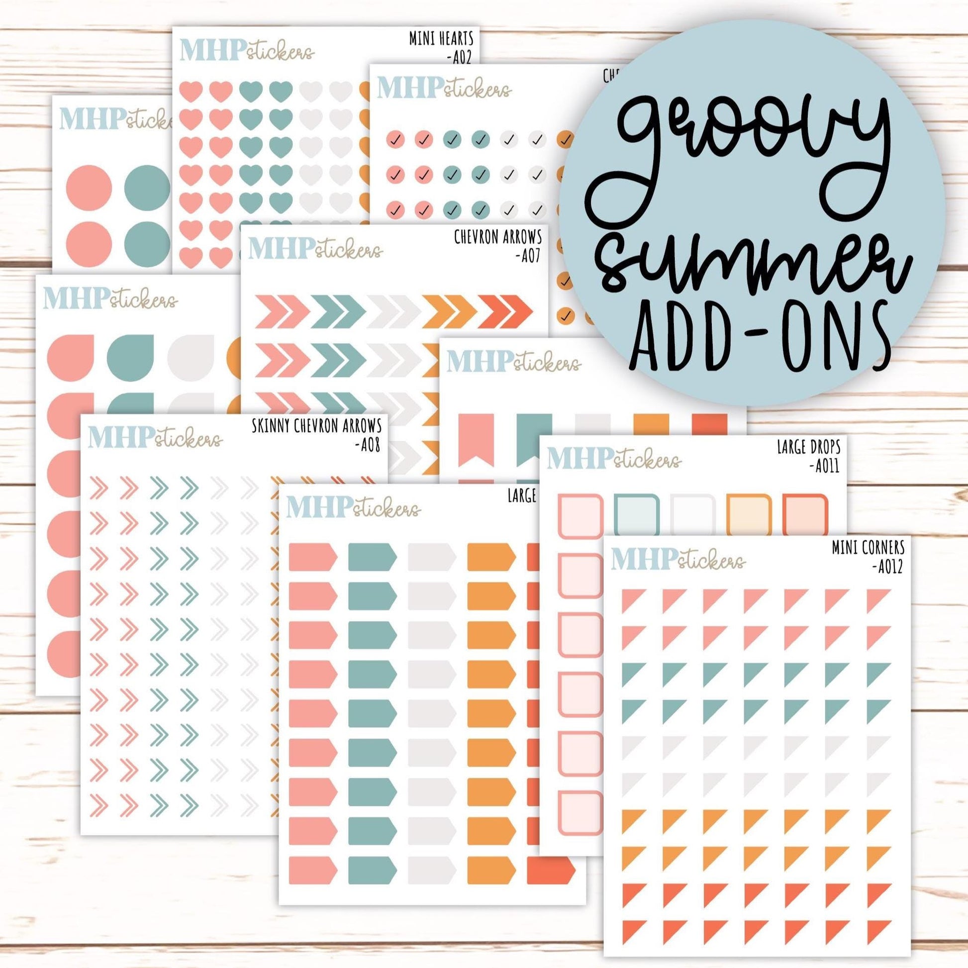 ADD-On's for Monthly Kits "Groovy Summer" || AO