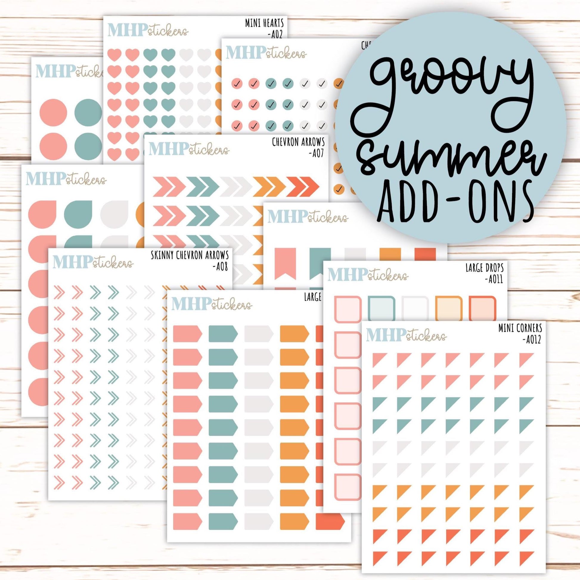 ADD-On's for Monthly Kits "Groovy Summer" || AO