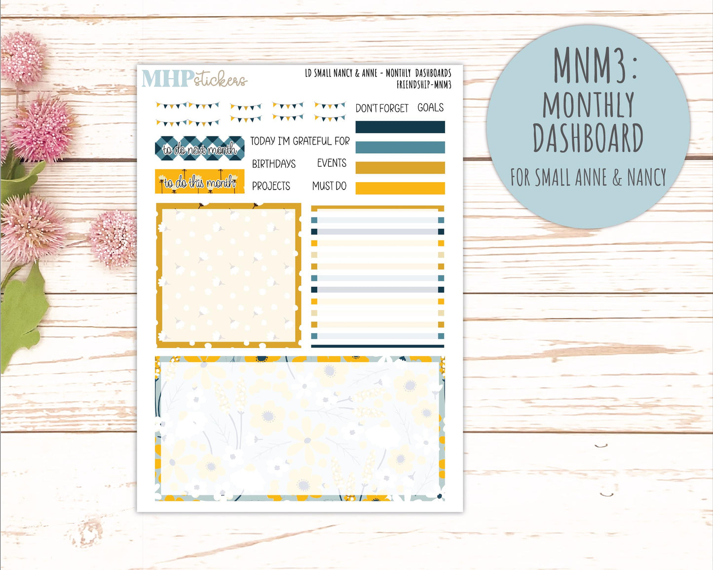 SEPTEMBER 2026 Stickers for Small Nancy & Anne Laurel Denise Planners "Friendship" || MN