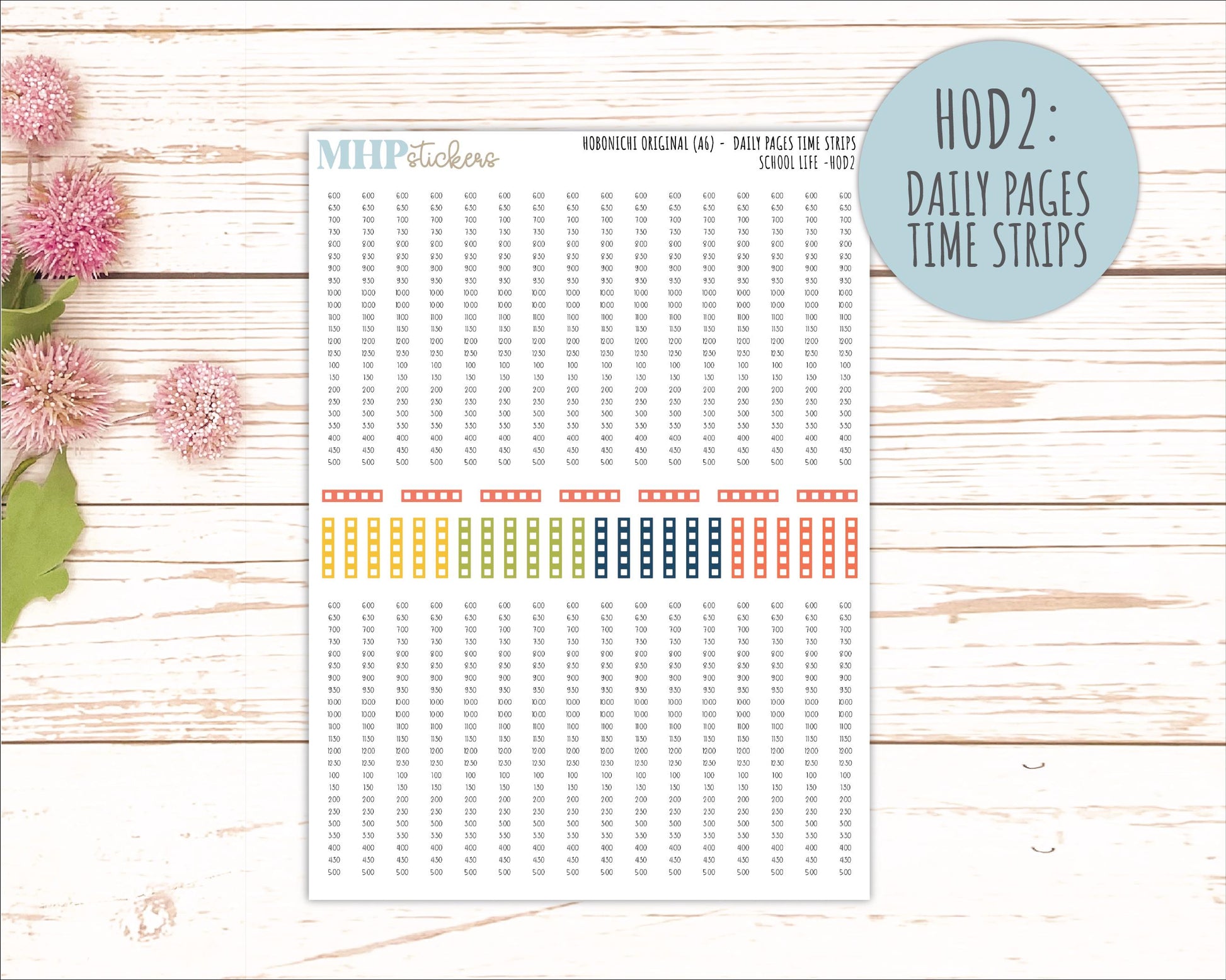 AUGUST & SEPTEMBER 2026 Stickers for Hobonichi Techo Original. A6 Planners "School Life" || HO