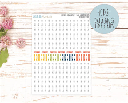 AUGUST & SEPTEMBER 2026 Stickers for Hobonichi Techo Original. A6 Planners "School Life" || HO