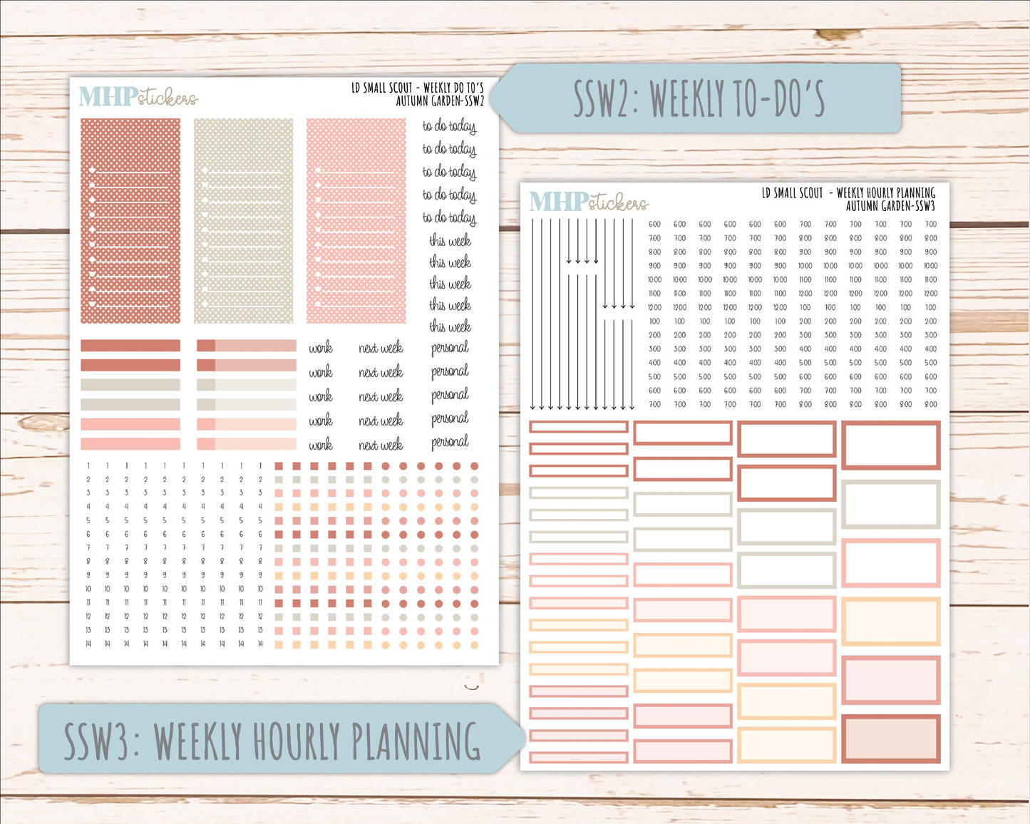 SEPTEMBER 2026 Stickers for the Small Scout Planner. For Laurel Denise Planners. "Autumn Garden" ||SS