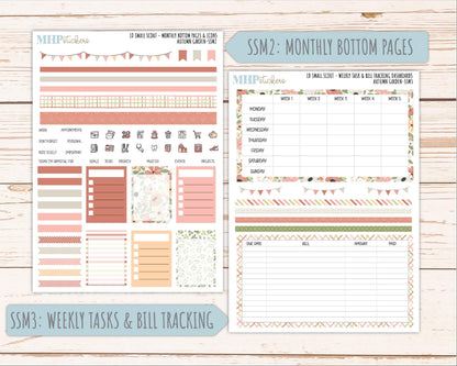 SEPTEMBER 2026 Stickers for the Small Scout Planner. For Laurel Denise Planners. "Autumn Garden" ||SS