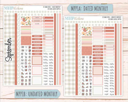 SEPTEMBER 2026 Stickers for The Small Rose Laurel Denise Planner. "Autumn Garden" || MPP
