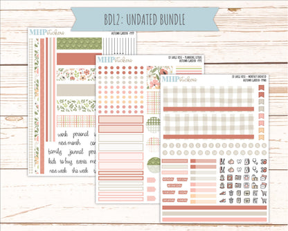 SEPTEMBER 2026 Stickers for the Large Rose Laurel Denise Planner. "Autumn Garden" || PP