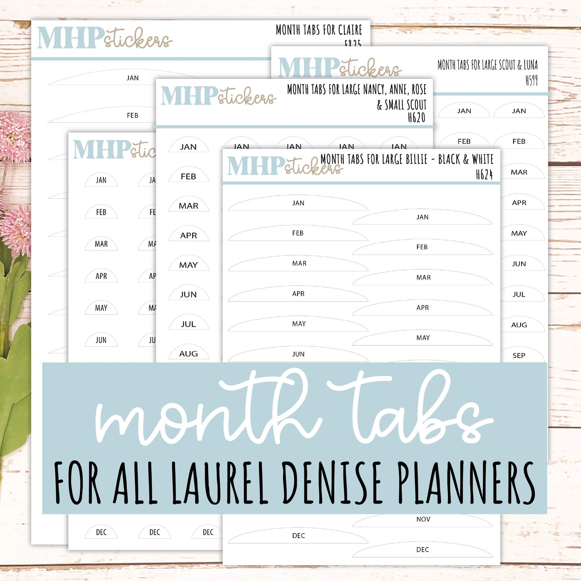 Month Tabs for Laurel Denise Planners || TAB