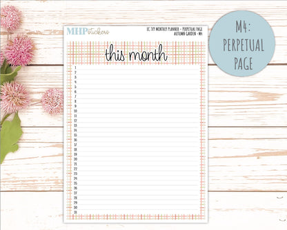 SEPTEMBER Monthly Kit for 7x9 Erin Condren Planners. 2026 Collection "Autumn Garden" || ECM