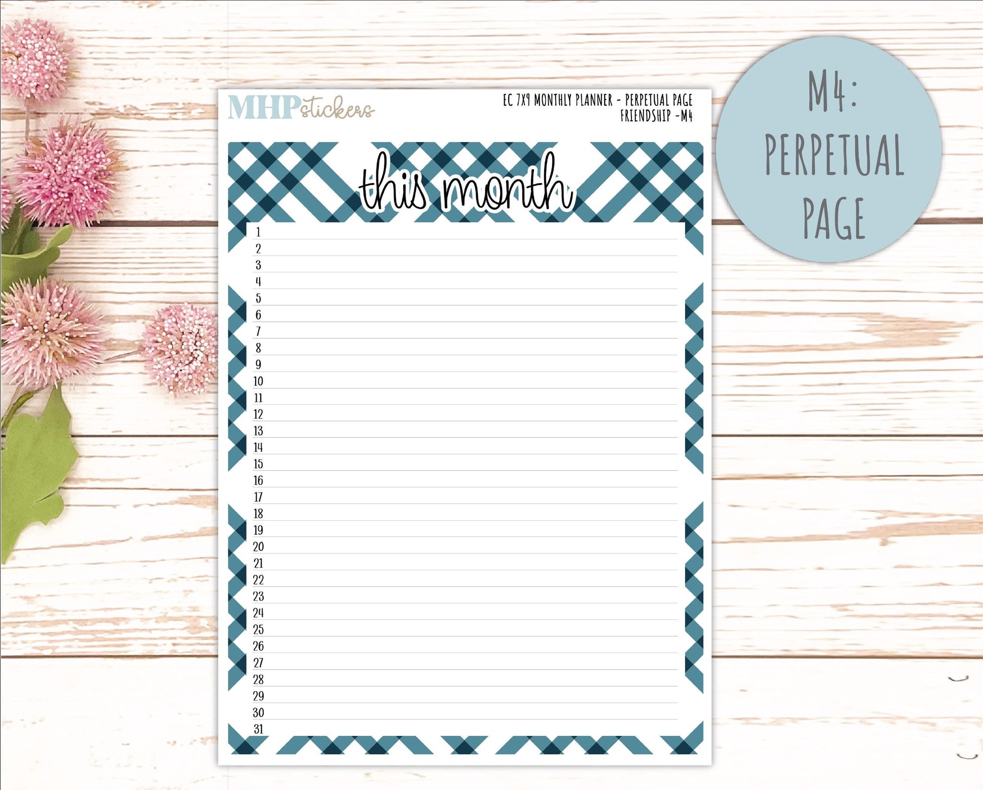 SEPTEMBER Monthly Kit for 7x9 Erin Condren Planners. 2026 Collection "Friendship" || ECM