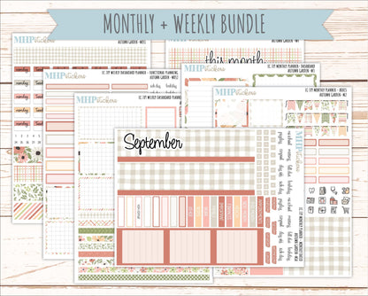 SEPTEMBER Weekly Dashboard Kit for 7x9 Erin Condren Planners. 2026 Collection "Autumn Garden" || ECWDS