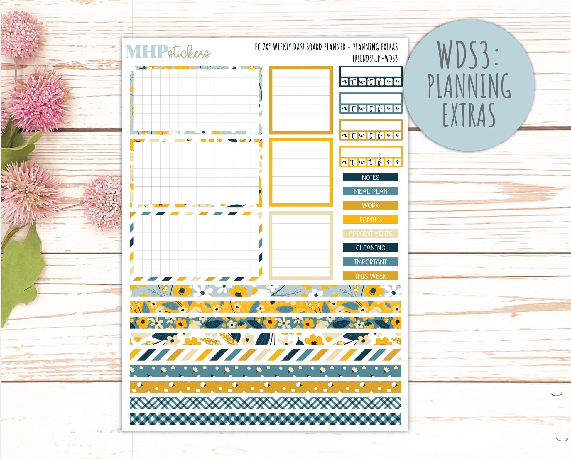 SEPTEMBER Weekly Dashboard Kit for 7x9 Erin Condren Planners. 2026 Collection "Friendship" || ECWDS