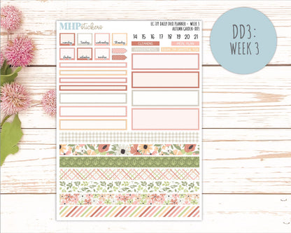 SEPTEMBER Daily Duo Sticker Kit for 7x9 Erin Condren Planners. 2026 Collection "Autumn Garden" || ECDD