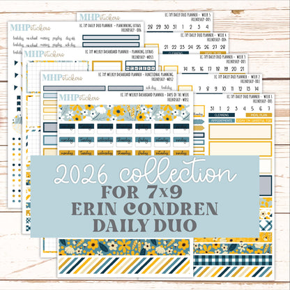 SEPTEMBER Daily Duo Sticker Kit for 7x9 Erin Condren Planners. 2026 Collection "Friendship" || ECDD