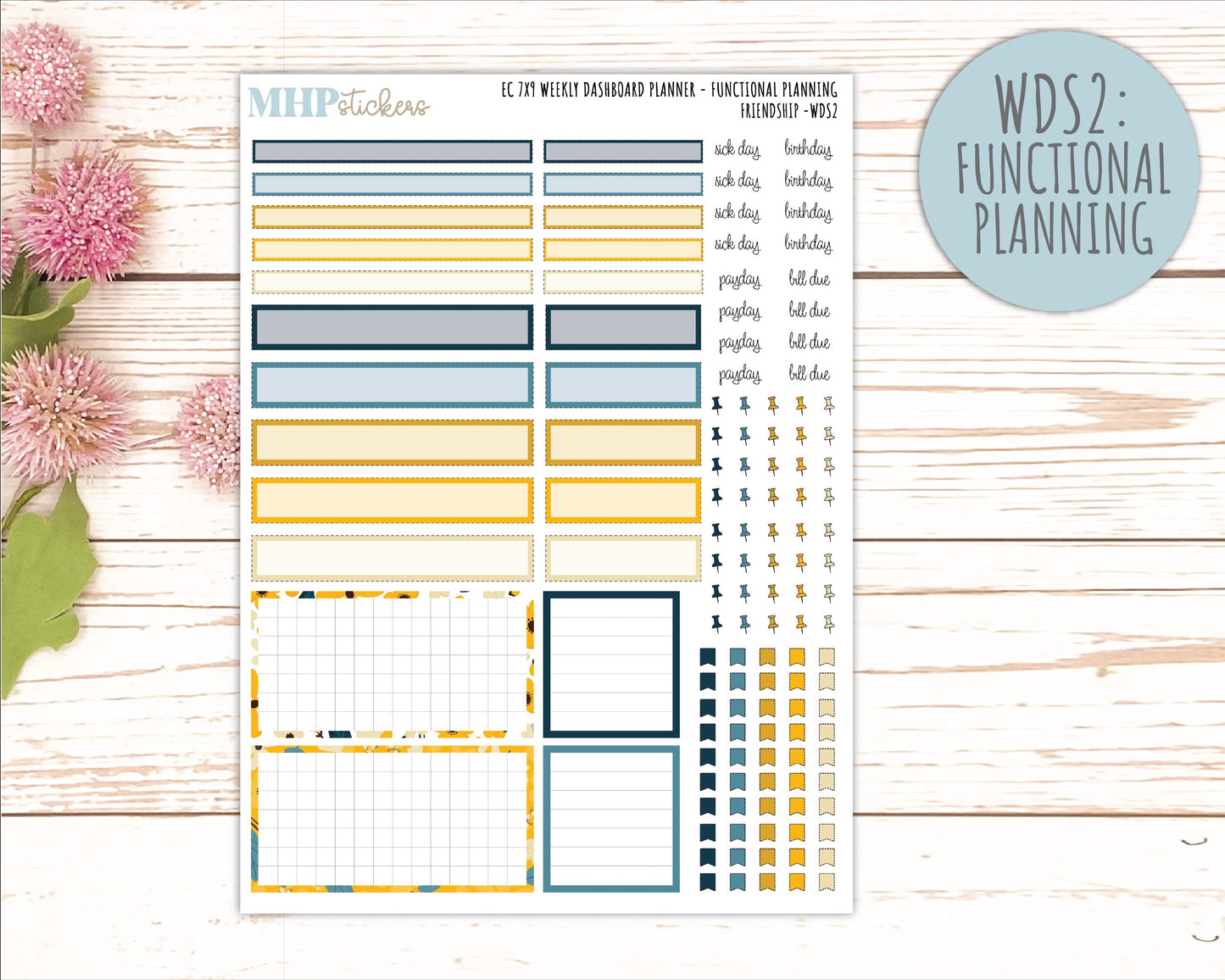 SEPTEMBER Daily Duo Sticker Kit for 7x9 Erin Condren Planners. 2026 Collection "Friendship" || ECDD