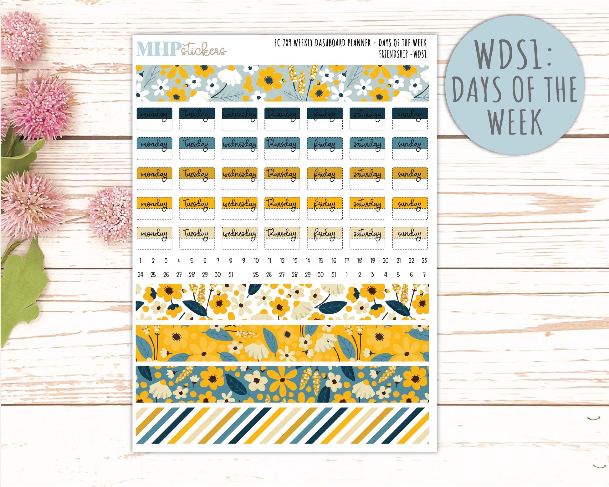 SEPTEMBER Daily Duo Sticker Kit for 7x9 Erin Condren Planners. 2026 Collection "Friendship" || ECDD