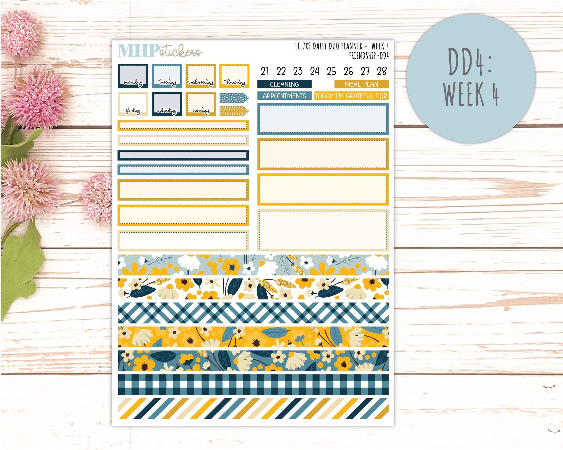 SEPTEMBER Daily Duo Sticker Kit for 7x9 Erin Condren Planners. 2026 Collection "Friendship" || ECDD