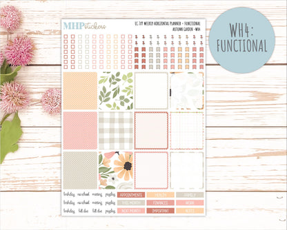 SEPTEMBER Weekly Horizontal Planning Kit for 7x9 Erin Condren Planners. 2026 Collection "Autumn Garden " || ECWH