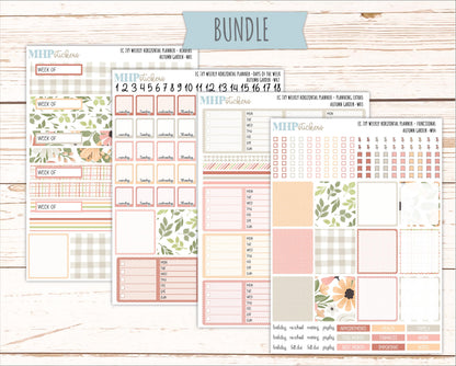 SEPTEMBER Weekly Horizontal Planning Kit for 7x9 Erin Condren Planners. 2026 Collection "Autumn Garden " || ECWH