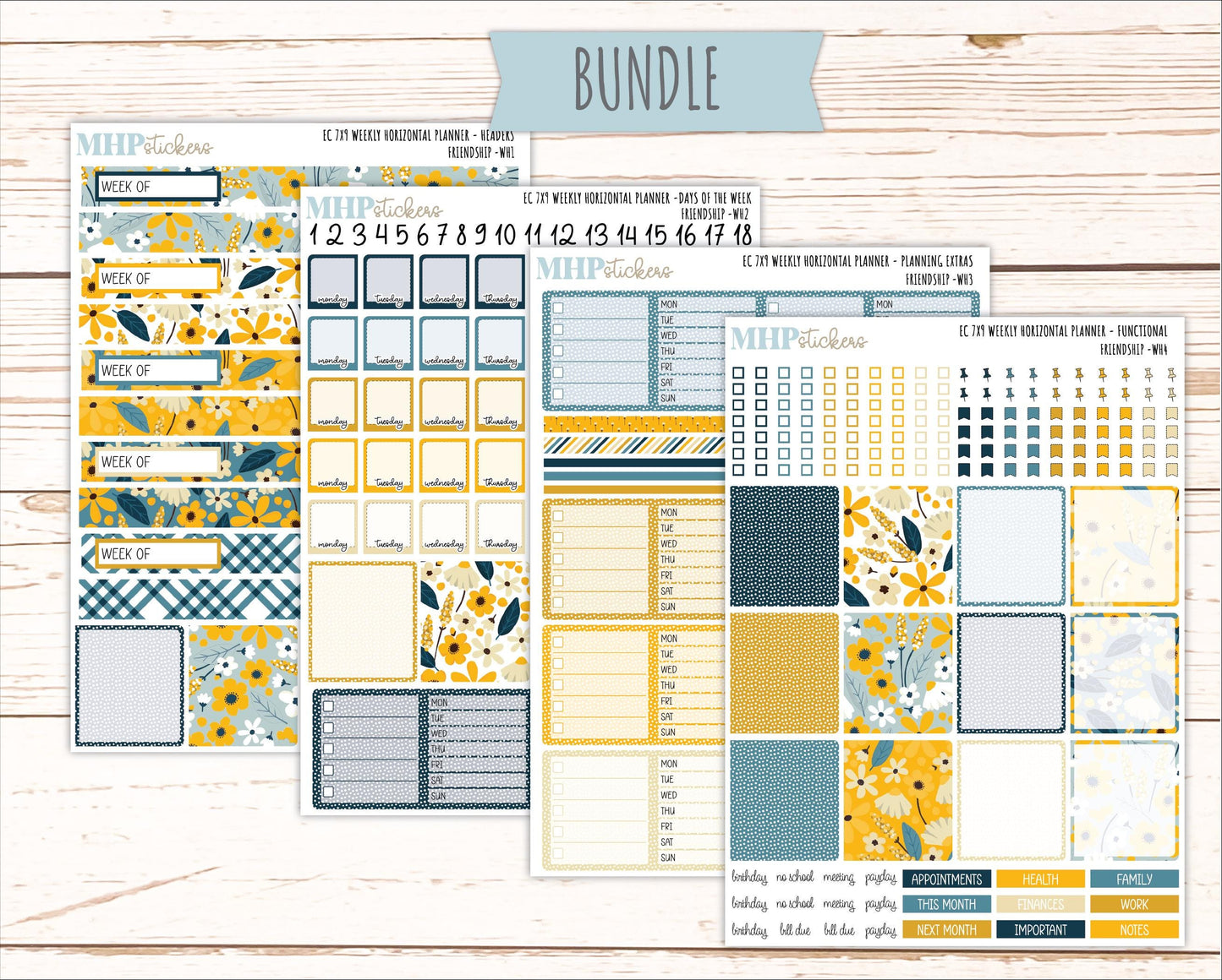 SEPTEMBER Weekly Horizontal Planning Kit for 7x9 Erin Condren Planners. 2026 Collection "Friendship " || ECWH