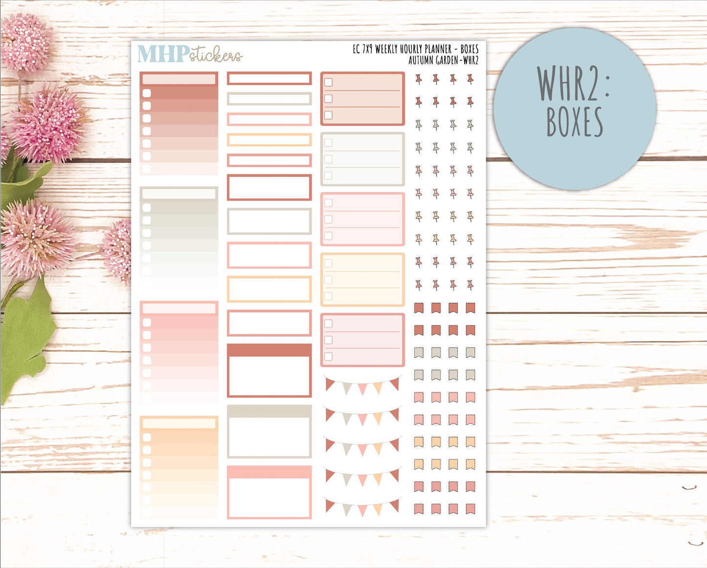 SEPTEMBER Weekly Hourly Planning Kits for 7x9 Erin Condren Planners. 2026 Collection "Autumn Garden" || ECWHR