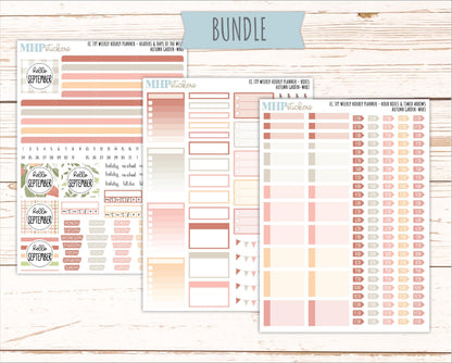 SEPTEMBER Weekly Hourly Planning Kits for 7x9 Erin Condren Planners. 2026 Collection "Autumn Garden" || ECWHR