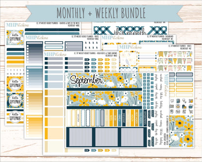 SEPTEMBER Weekly Hourly Planning Kits for 7x9 Erin Condren Planners. 2026 Collection "Friendship" || ECWHR