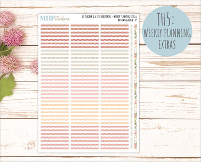 SEPTEMBER Stickers for EC Teacher Lesson Planner - Horizontal Layout. 2026 Collection "Autumn Garden" || ECTH
