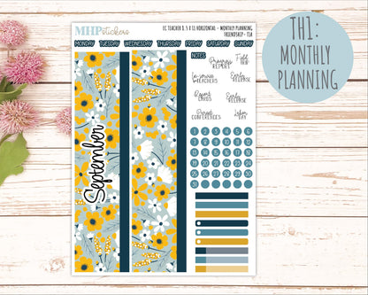 SEPTEMBER Stickers for EC Teacher Lesson Planner - Horizontal Layout. 2026 Collection "Friendship" || ECTH