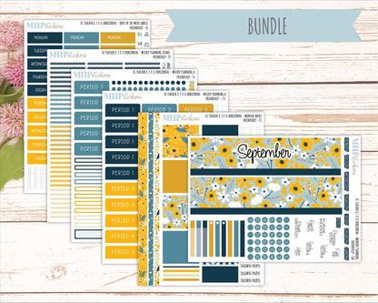 SEPTEMBER Stickers for EC Teacher Lesson Planner - Horizontal Layout. 2026 Collection "Friendship" || ECTH