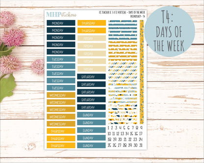 SEPTEMBER Stickers for EC Teacher Lesson Planner - Vertical Layout. 2026 Collection "Friendship" || ECTV