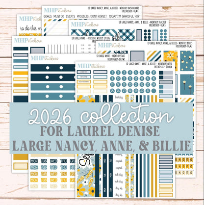 SEPTEMBER 2026 Stickers for Large Nancy, Anne, & Billie Planners. Laurel Denise Planners. "Friendship" || OG