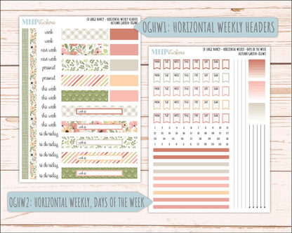 SEPTEMBER 2026 Stickers for Large Nancy, Anne, & Billie Planners. Laurel Denise Planners. "Autumn Garden" || OG