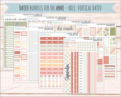 SEPTEMBER 2026 Stickers for Large Nancy, Anne, & Billie Planners. Laurel Denise Planners. "Autumn Garden" || OG