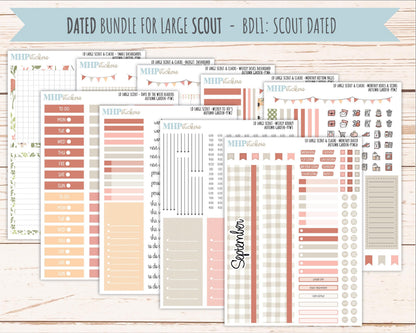 SEPTEMBER 2026 Stickers for the Large Scout, Large Claire, and Large Luna Laurel Denise Planners "Autumn Garden" || PT