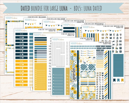 SEPTEMBER 2026 Stickers for the Large Scout, Large Claire, and Large Luna Laurel Denise Planners "Friendship" || PT