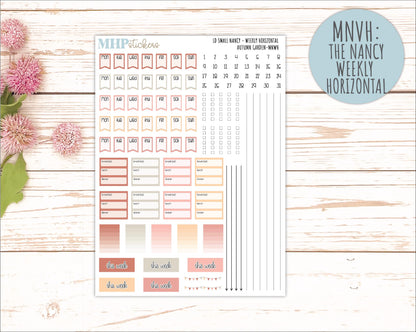 SEPTEMBER 2026 Stickers for Small Nancy & Anne Laurel Denise Planners "Autumn Garden" || MN