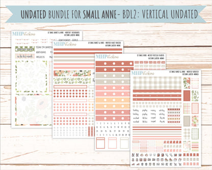SEPTEMBER 2026 Stickers for Small Nancy & Anne Laurel Denise Planners "Autumn Garden" || MN