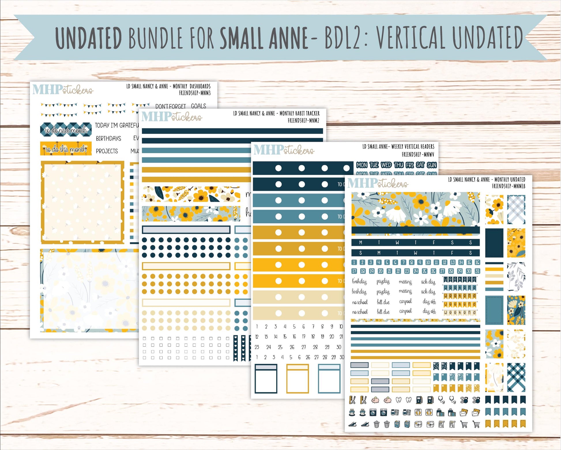 SEPTEMBER 2026 Stickers for Small Nancy & Anne Laurel Denise Planners "Friendship" || MN