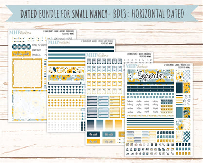 SEPTEMBER 2026 Stickers for Small Nancy & Anne Laurel Denise Planners "Friendship" || MN