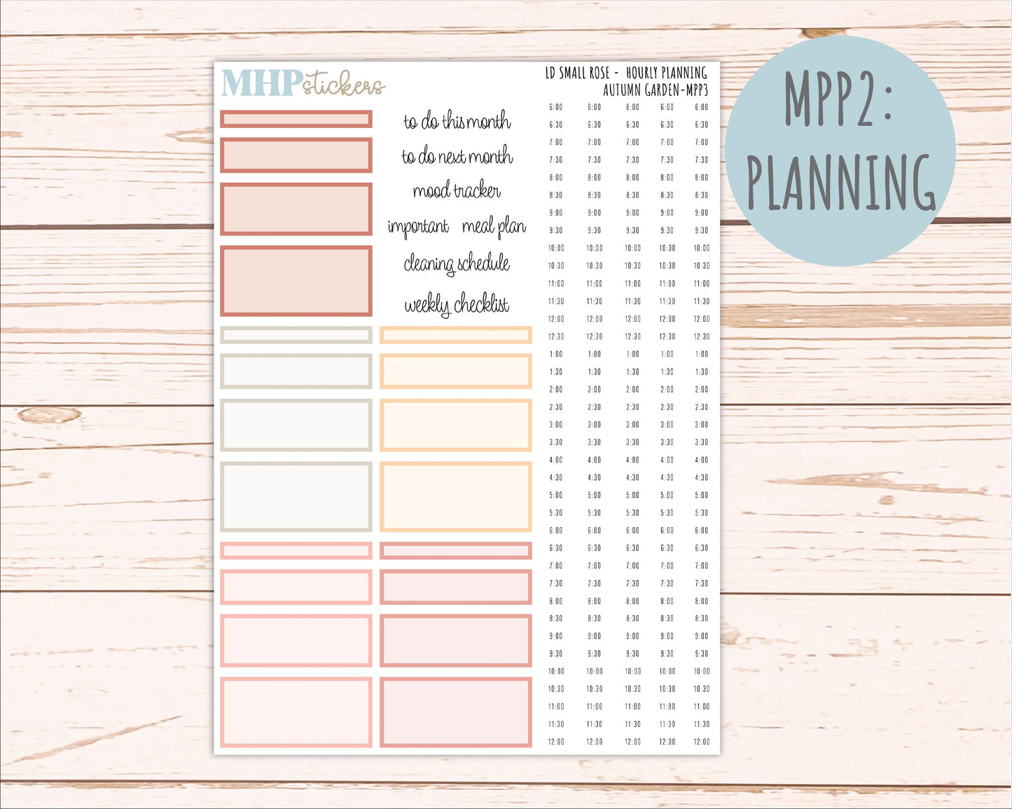 SEPTEMBER 2026 Stickers for The Small Rose Laurel Denise Planner. "Autumn Garden" || MPP