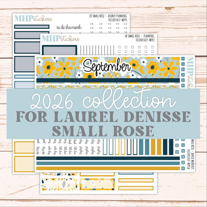 SEPTEMBER 2026 Stickers for The Small Rose Laurel Denise Planner. "Friendship" || MPP
