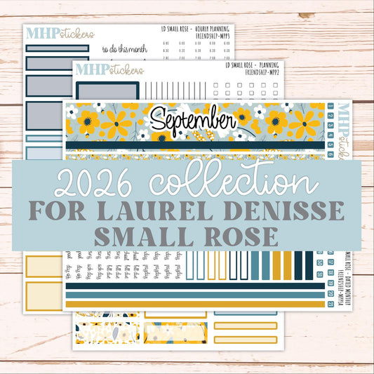 SEPTEMBER 2026 Stickers for The Small Rose Laurel Denise Planner. "Friendship" || MPP