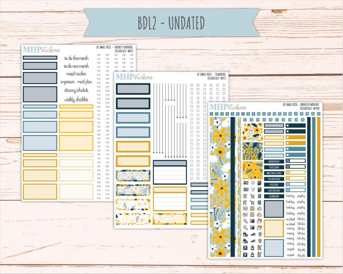 SEPTEMBER 2026 Stickers for The Small Rose Laurel Denise Planner. "Friendship" || MPP